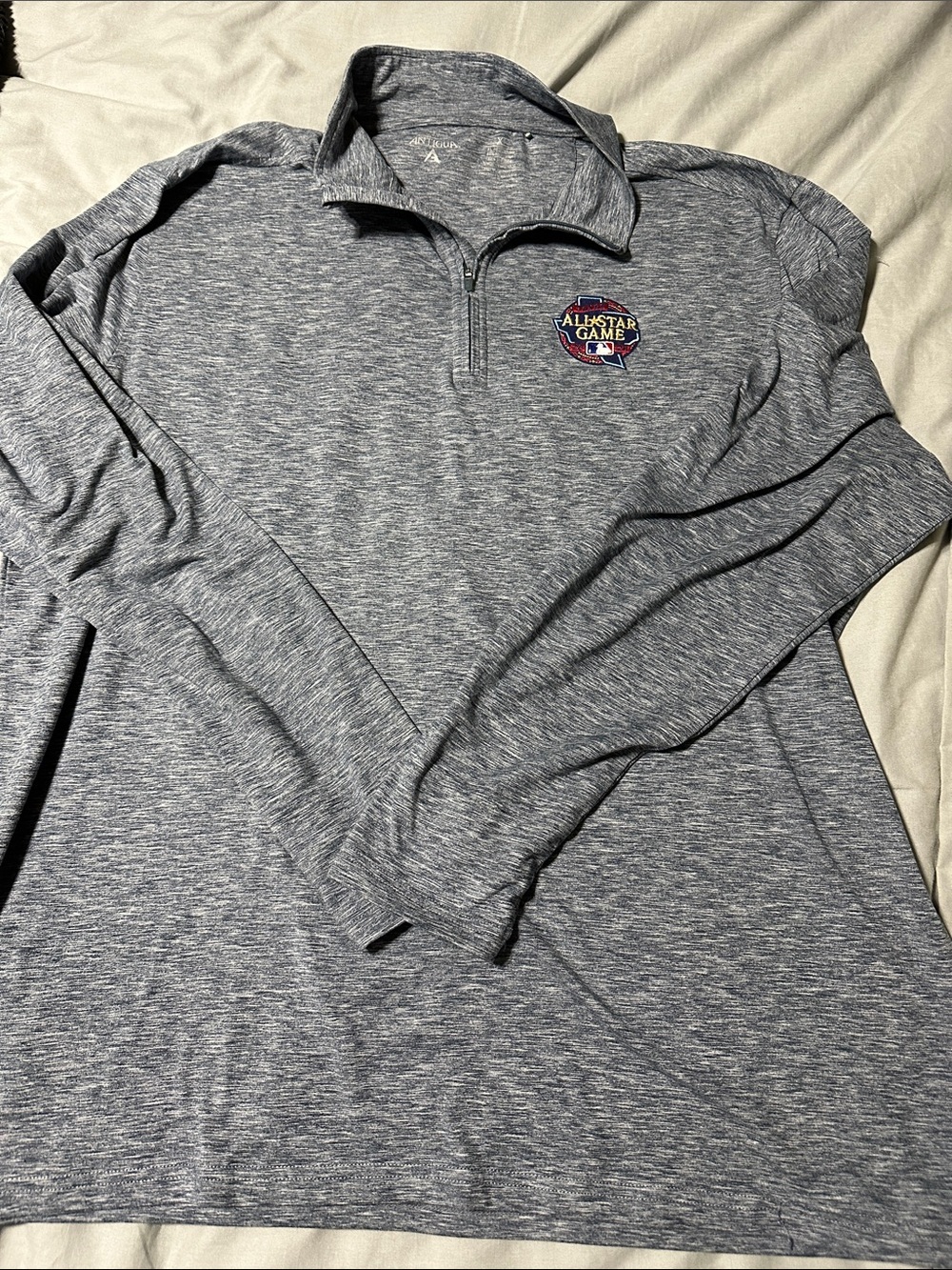 Antigua Heathered Blue XL Performance Pullover 2024 Allstar Game Texas